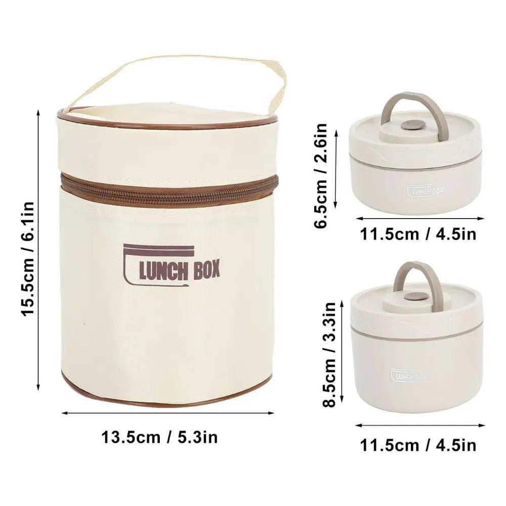 Lonchera Térmica Doble 420 ml + 520 ml con Bolso