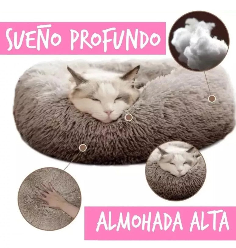 Cama Antiestrés Plush para Mascotas 60 cm