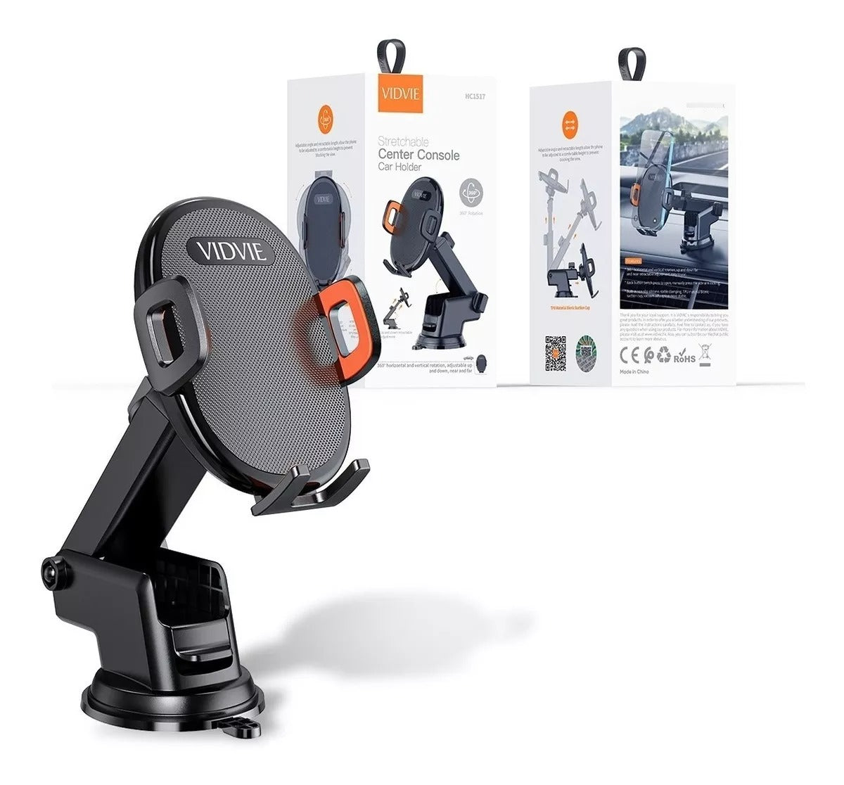 Soporte Extensible para Celular con Rotación 360° para Auto